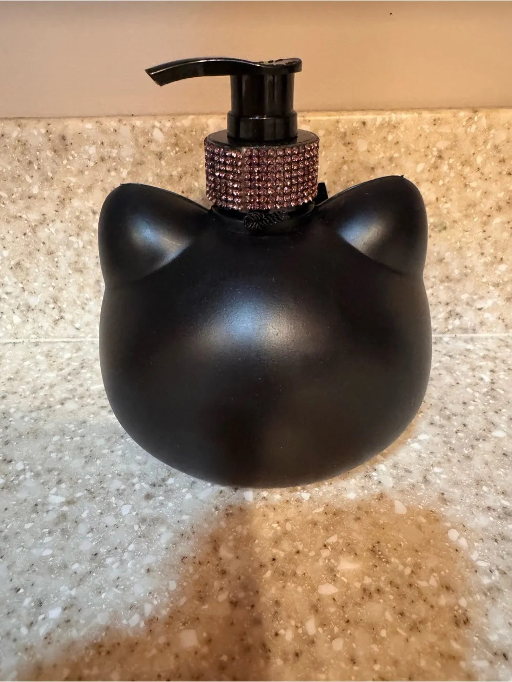 Body Prescriptions Jeweled Black Cat Halloween Hand Soap Dispenser with Soap